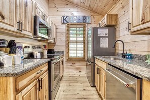 Fridge, microwave, coffee/tea maker