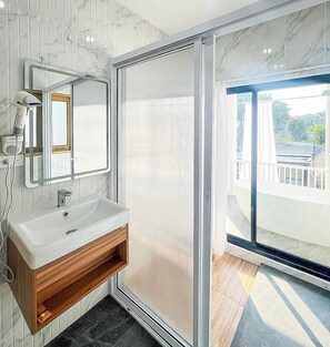 Deluxe Room with Bathtub | Bathroom | Shower, bidet, towels, soap - J Park Pakchong (Pak Chong)