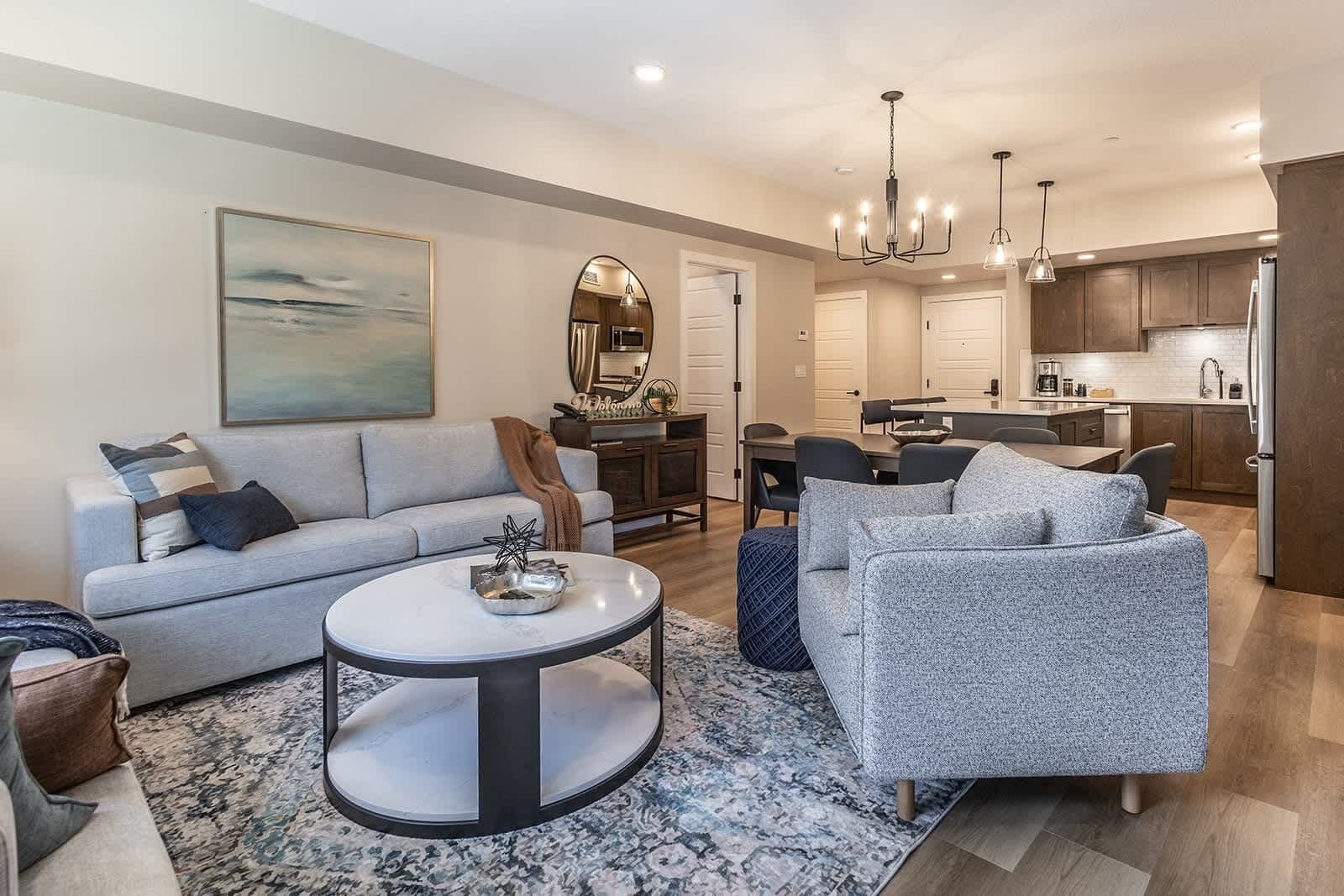 Relaxing living area complete with a sofa bed for extra sleeping space