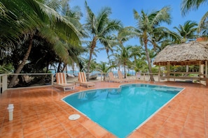 Pool - Spacious 3BR Beachfront Condo, Pool (San Pedro - North)