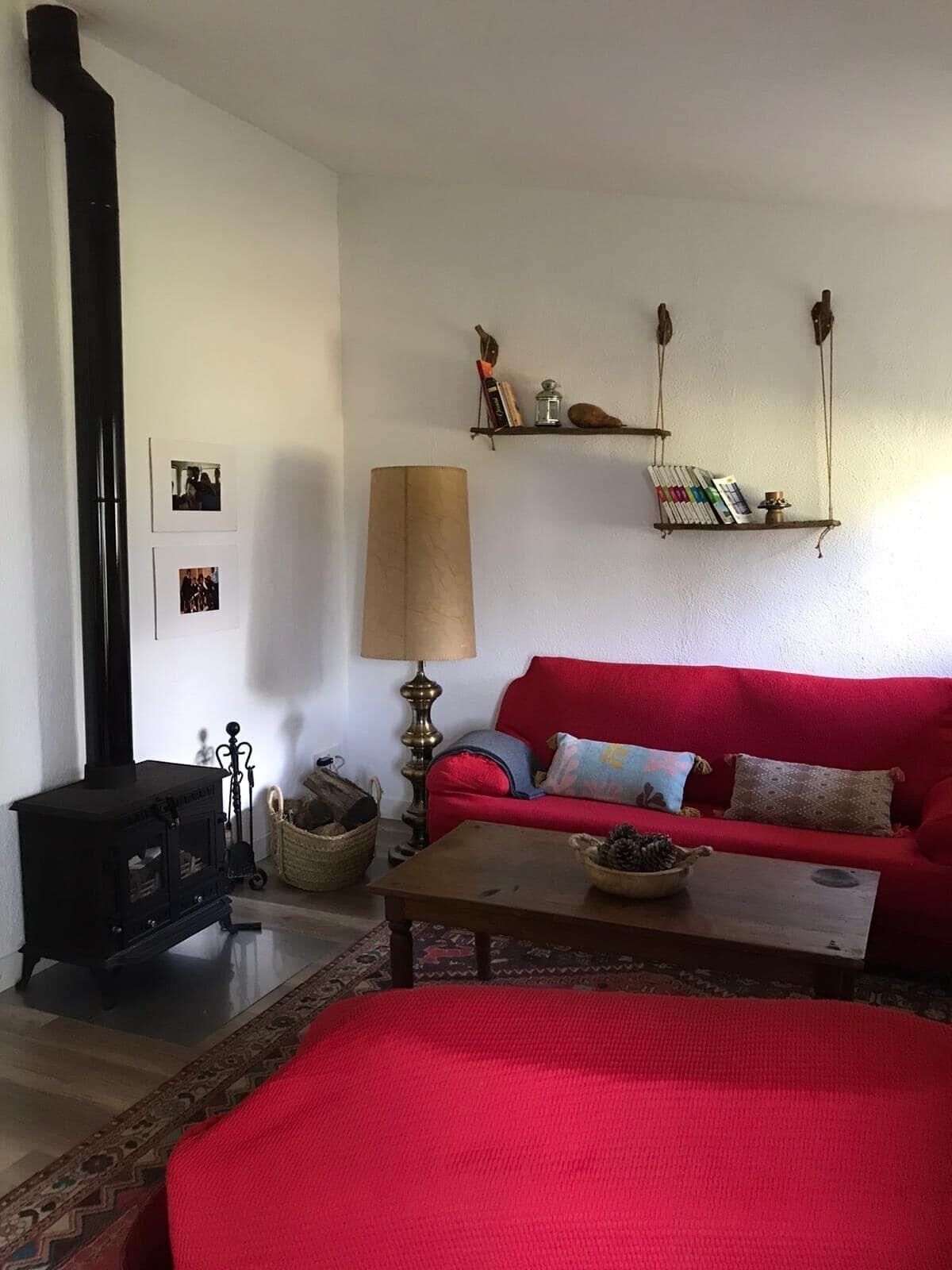 Cottage | Living area | TV, fireplace