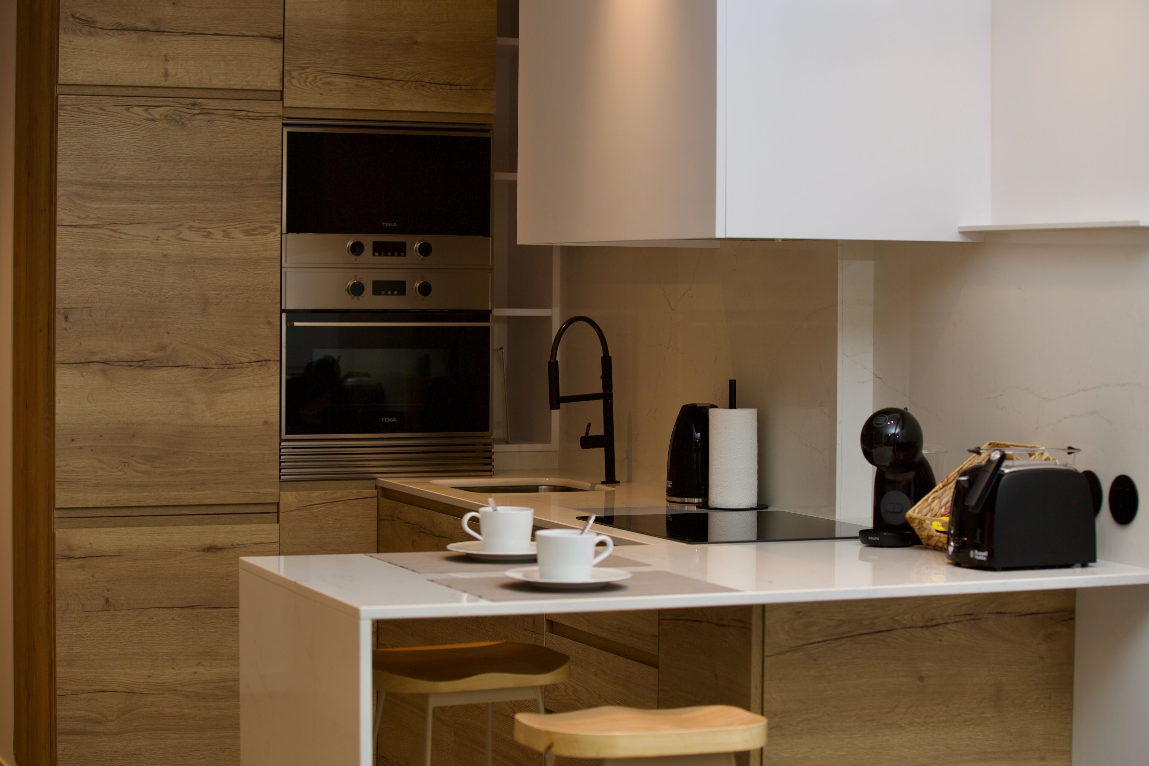 Apartment | Private kitchen | Fridge, microwave, oven, stovetop