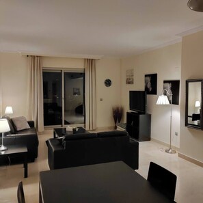 Apartment | Living area | TV - 2 Bed Flat-sleeps4-pets-pool-parking-golfclub (Estepona)