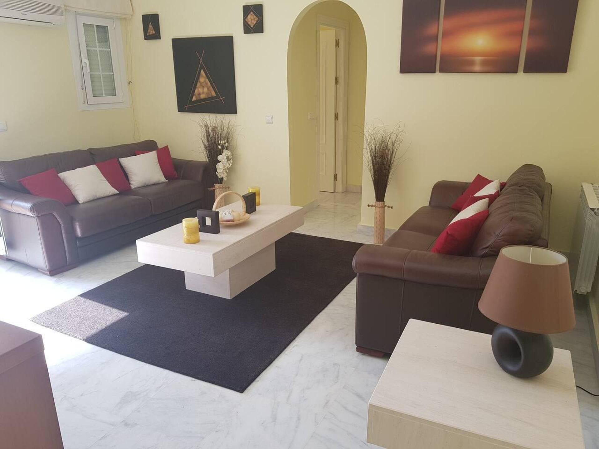 Villa | Living area | Fireplace