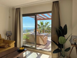 Apartment | Living area | TV - Apartment Sleeps 6 With Private Garden (Benahavis)