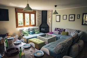 Living area - Finca La Naguada Gran Casa Rural en Infiesto (Pilona)
