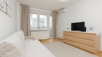 Business Apartment, 1 Bedroom, Non Smoking, City View | Living room