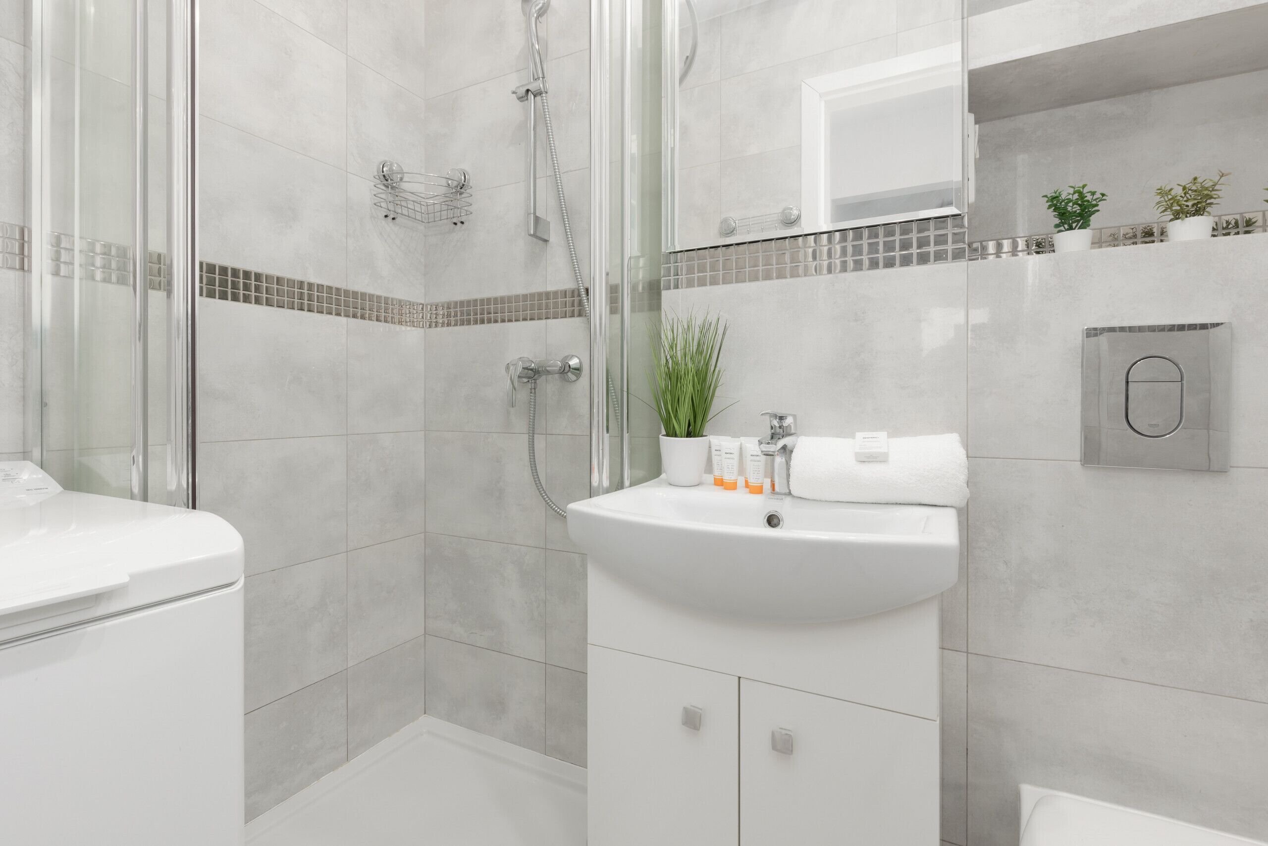 Business Apartment, 1 Bedroom, Non Smoking, City View | Bathroom | Shower, hair dryer, towels, soap