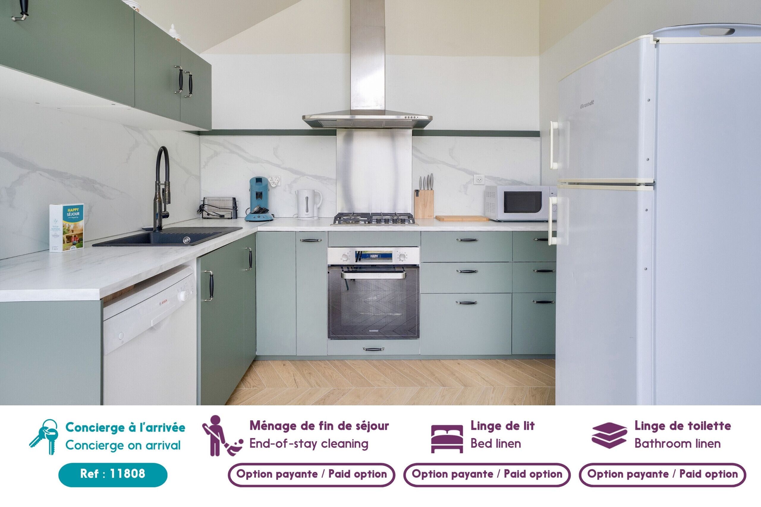 Réfrigérateur, micro-ondes, four, lave-vaisselle