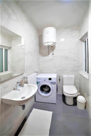 Shower, hair dryer