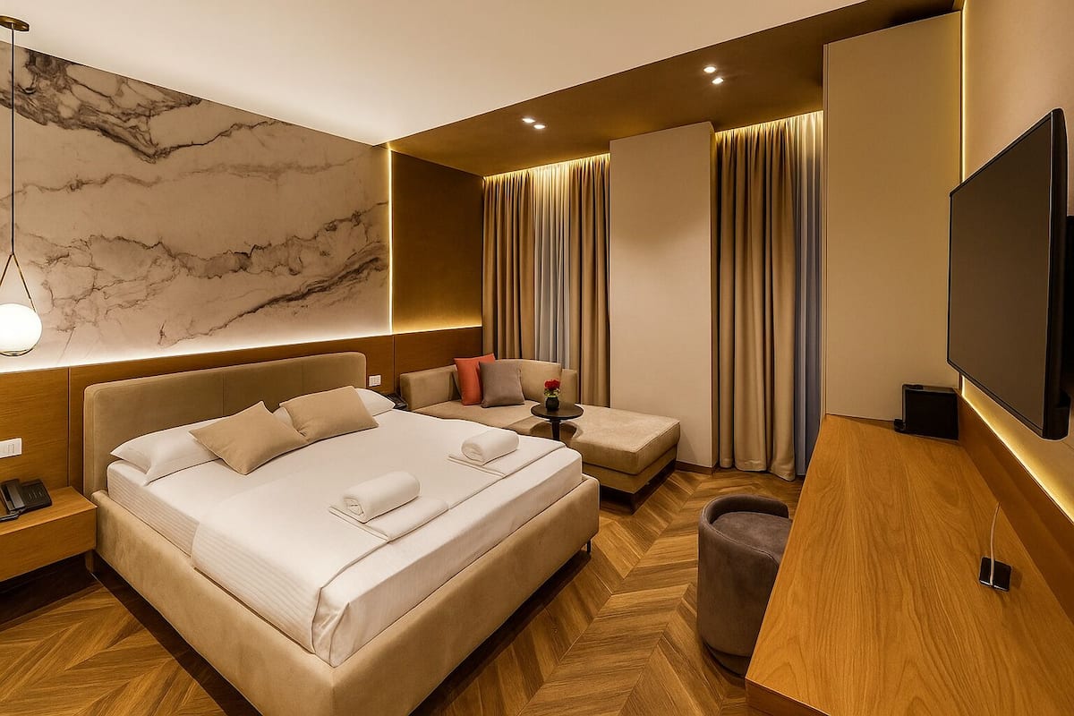 Qween room with Pool View | Ηχομόνωση, δωρεάν Wi-Fi, κλινοσκεπάσματα 