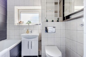 Business-lejlighed | Badeværelse | Kombination af bruser/badekar, brusehoved med spredningseffekt