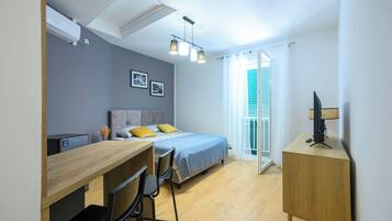 Departamento, 1 habitación, vista a la ciudad | Sala de estar