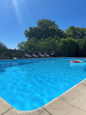 A heated pool