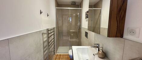 Shower, hair dryer