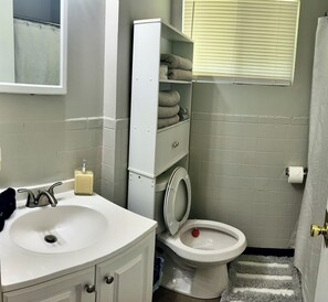 Hiustenkuivaaja, pyyhkeet, saippua, sampoo