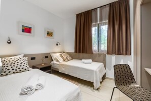 2 bedrooms, in-room safe, iron/ironing board, travel cot