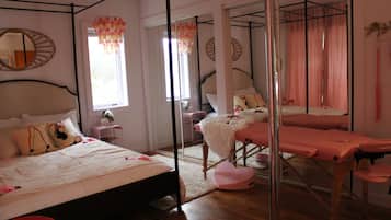 4 slaapkamers, een strijkplank/strijkijzer, gratis wifi, beddengoed
