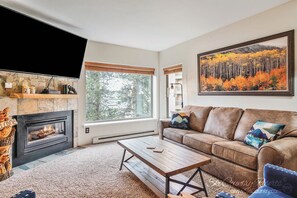 TV, fireplace - RECENTLY RENOVATED! Enjoy Breathtaking Views at this Summer Getaway! PA203 (Breckenridge)