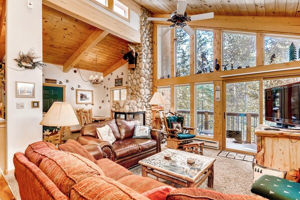 TV, fireplace - Experience This Enchanting Alpine Hideaway w/ Charming Moose Theme & VIEWS! (Breckenridge)