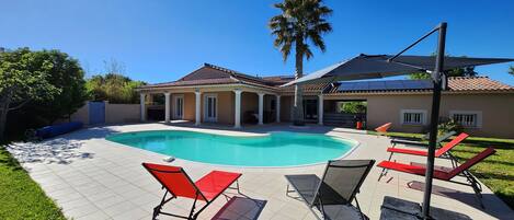 Outdoor pool, a heated pool