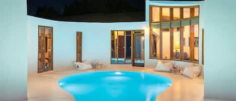 A heated pool