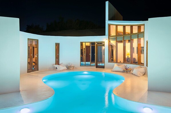 A heated pool