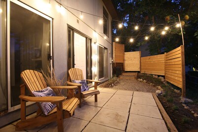 Peaceful guest accommodation with private patio and beautiful view