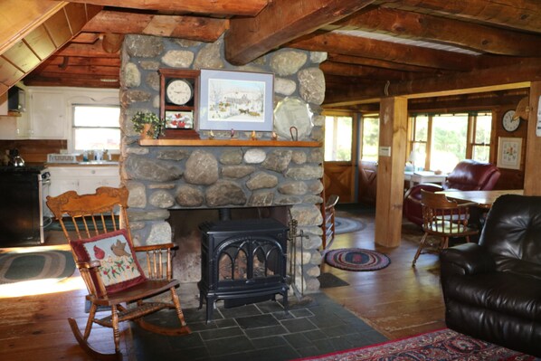 TV, fireplace, foosball