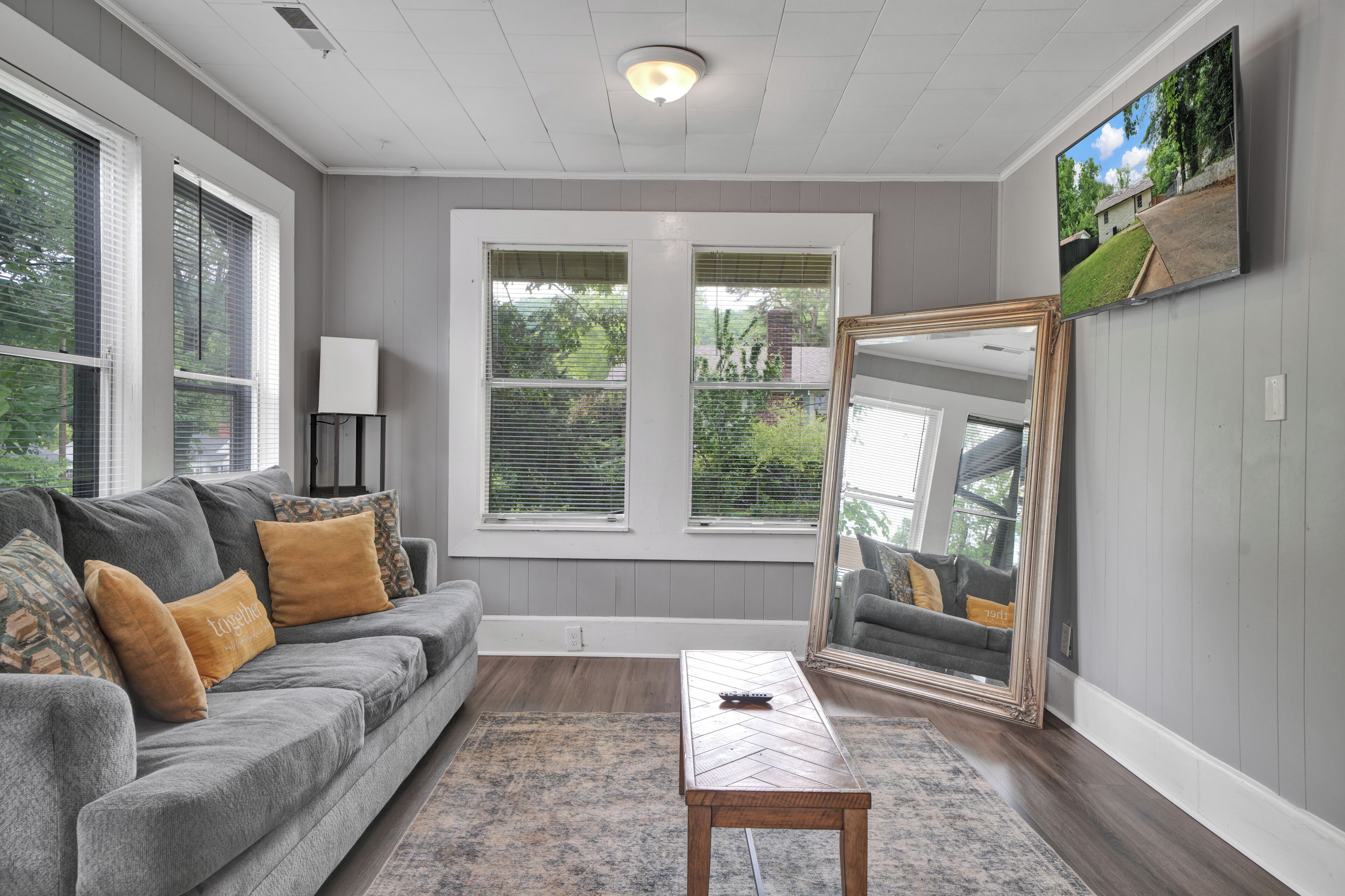 Smart TV, fireplace