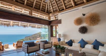 Luxury staffed villa chef included access to beach