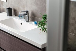 Shower, hair dryer, bidet, soap