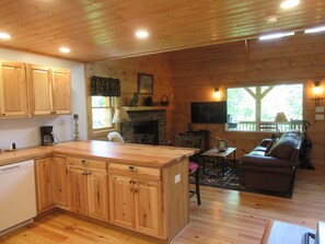 TV connectée, cheminée, jeux vidéo, lecteur de DVD