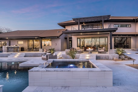 A heated pool. SWSS 5BR Luxury Retreat | Mountain Views, Heated Pool, Hot Tub, Par3 & Sport Court