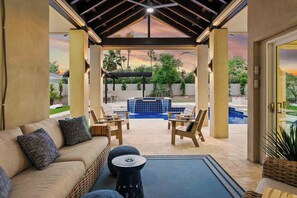 A heated pool