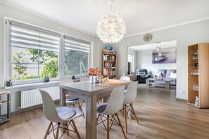 Dining - Holiday Home 'Ferienhaus Magda' with Private Terrace, Private Garden and Wi-Fi (Stadum)