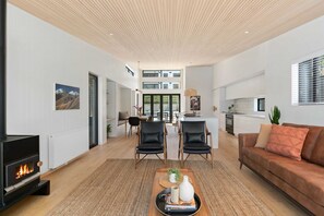 TV, fireplace, offices - Stunning Mountain Views in Queenstown-Hot tub (Queenstown)