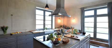 Fridge, oven, stovetop, dishwasher