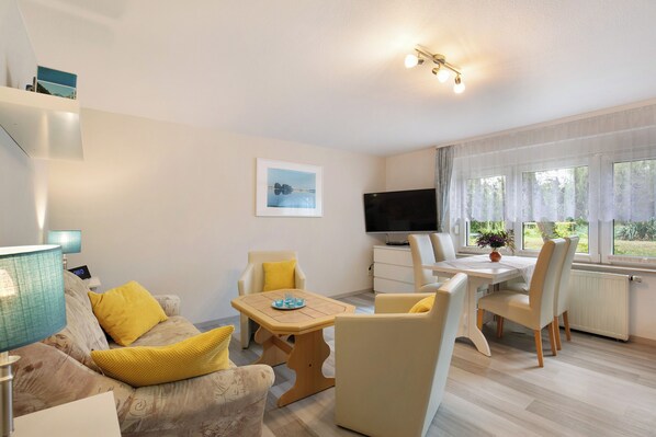 TV, DVD player, ping pong, stereo