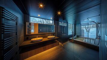 Bồn tắm nước khoáng, vòi sen phun mưa, đồ dùng nhà tắm miễn phí