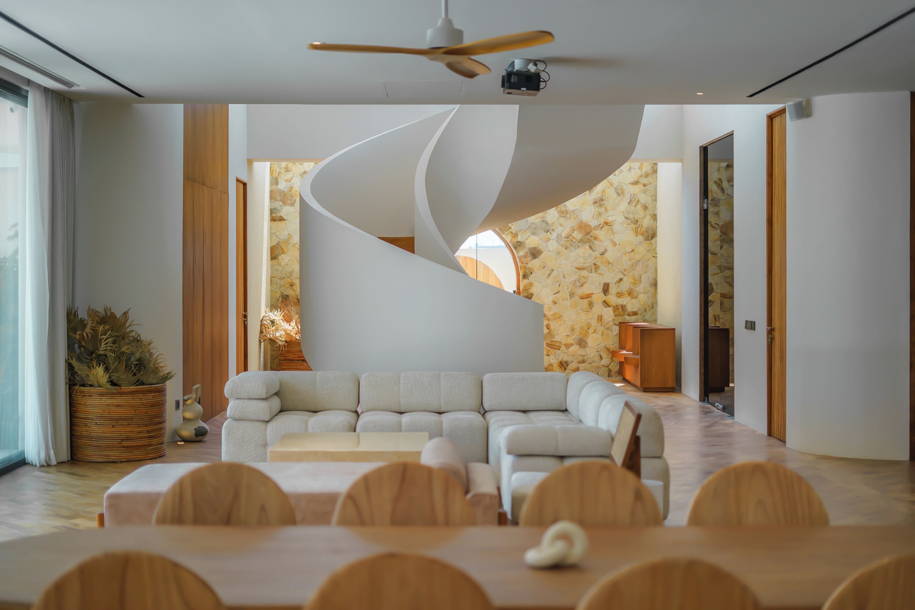 Villa de lujo, vista a la alberca | Área de sala de estar