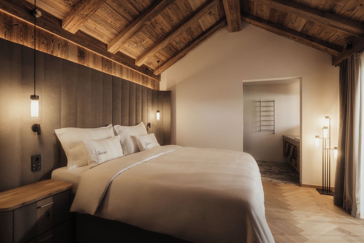Camera Suite 1 Letto King Vista Montagna | 1 slaapkamer, luxe beddengoed, donzen dekbedden, een minibar