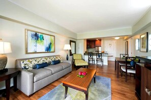 Room, 2 Bedrooms | Living area - Room in Holiday House - Hgvc Hawaiian Village Resort & Spa, Hot Tub, Pool! (Honolulu)