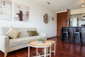 TV, offices - 2BR Retreat in Las Condes: Steps to Mall & Park (Las Condes)