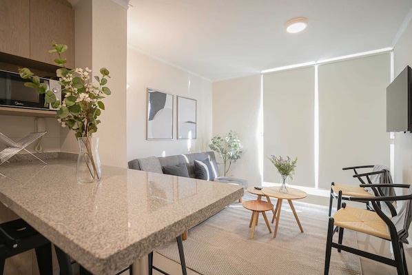 TV, offices - Your Home in Santiago: Cozy and Local Apartment (Santiago)