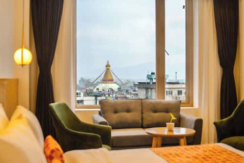 Junior Suite with Stupa view | Pillow-top beds, minibar, in-room safe, desk