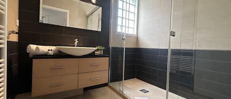 Shower, hair dryer