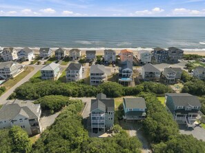 Aerial - Just Shellaxin #167 - Ocean Views, Private Pool & Hot Tub, Dog Friendly! (North Topsail Beach)