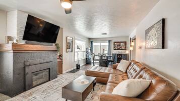 TV, DVD player, books