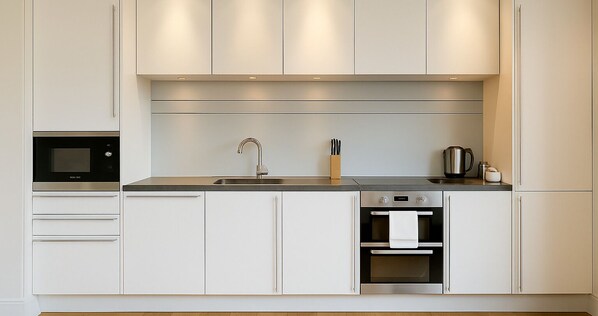 Superior-lejlighed - 1 dobbeltseng | Privat køkken | Spisebord